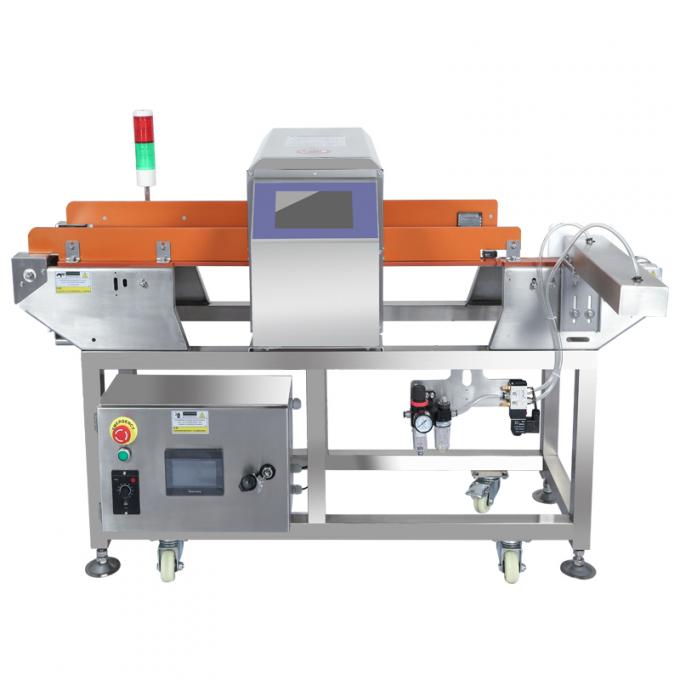 เครื่องตรวจจับโลหะบนสายพานลำเลียงคุณภาพดีสำหรับอาหาร ใช้งานง่าย พร้อมระบบคัดแยก ได้รับการรับรอง CE ISO 10