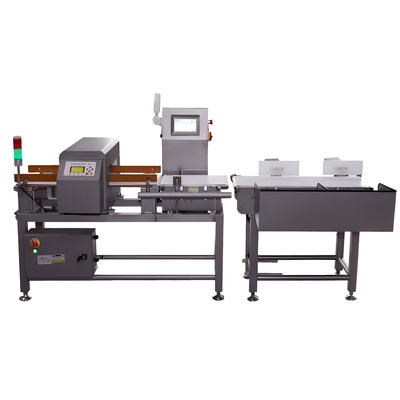 Combo เครื่องตรวจจับโลหะและเครื่องชั่งน้ำหนักอัตโนมัติใน Stainless Steel