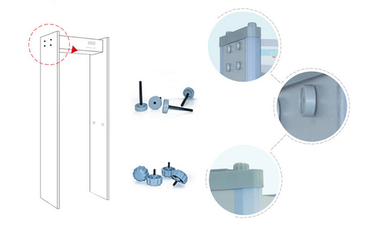 WIFI กล้องวงจรปิดหน้าจอสัมผัสเดินผ่านเครื่องตรวจจับโลหะกรอบประตูสำหรับผู้พิทักษ์ / สาธารณะ / ซุ้มประตู