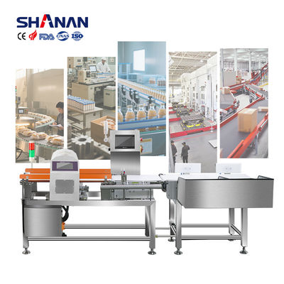 ISO9001 รับรอง 2 ใน 1 การผสมผสานเครื่องตรวจจับโลหะและเครื่องวัดการตรวจสอบสําหรับการชําระน้ําหนักเฉพาะ 250 กิโลกรัม