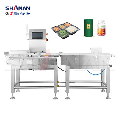 Dynamic Online Checkweigher Weight Divider อาหาร กระเป๋าพลาสติก สินค้าแช่แข็ง กล่องของเล่น