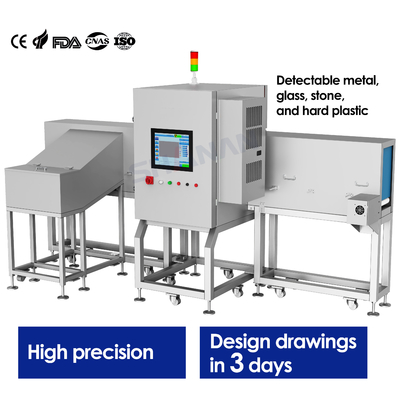 เครื่องตรวจจับเอ็กซ์เรย์อาหารอุตสาหกรรม ระบบสายพาน กระจก SUS304