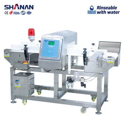 เครื่องตรวจจับโลหะในอาหารแบบกันน้ำ ล้างทำความสะอาดได้อัตโนมัติ พร้อมอุปกรณ์ตรวจจับโลหะในอาหาร