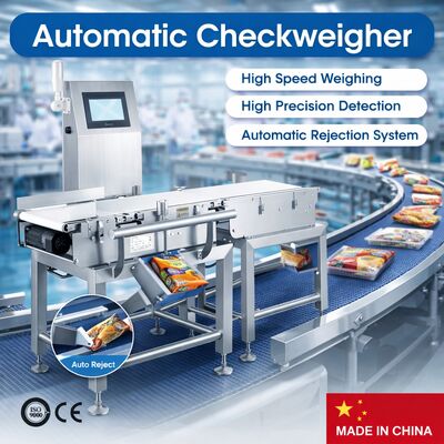 สแตนเลส 304 ความเร็วสูง A / D การตรวจสอบตัวอย่าง Weigher กับจอหลายภาษาสําหรับการตรวจสอบน้ําหนักโอนอุตสาหกรรม