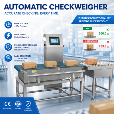High Speed 180 Pcs/min Automatic Check Weigher with Precise Measurement and IP65 Waterproof